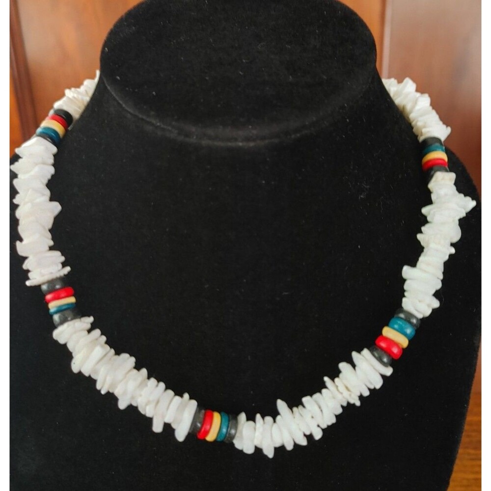 Vintage MCM Summer Shell And Bead Boho Beach 17"
